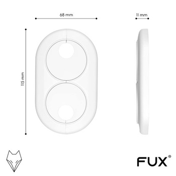 FUX 1 ks. Dvojitá biela rozeta vykurovacej rúrky - 15 mm 15 mm biela (RAL 9016) 1