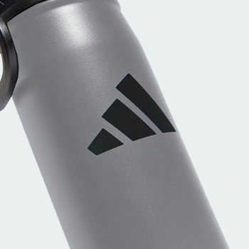 Adidas Unisex kovová láhev se šroubovacím uzávěrem 0,6 litru, šedá/černá, jedna velikost
