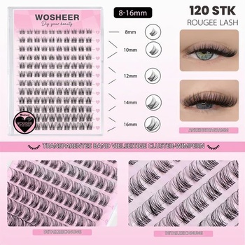 Predlžovanie rias Wosheer, jednotlivé zhluky rias, tenké prírodné zhluky rias, zakrivenie D, DIY