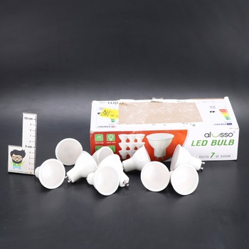 ALUSSO LIGHTING GU10 LED žárovka, 7W teplé bílé světlo 3000K, Nahrazuje 70W halogenové žárovky, 560
