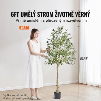 Umelý olivovník YL-60, 1,8 m, 1224 listov, zelený - A
