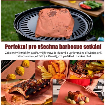 Mäsiarsky papier na grilovanie a BBQ, 44 x 28 m, ružový - N