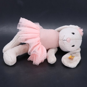 Steiff Hoppie Baletní králíček 30 cm, barevná plyšová hračka s klesajícíma ušima, nadýchané