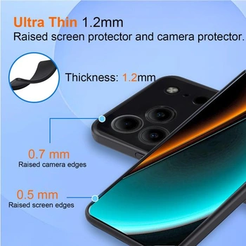 1* Mäkký kryt na telefón kompatibilný s Doogee Note 56 / Note 56 Pro / 56 Plus, ochranný nárazník,