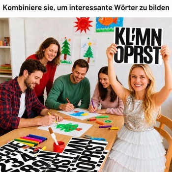 16 listov samolepiek s písmenami a číslami, 10cm vodeodolné vinylové samolepky s písmenami, veľké