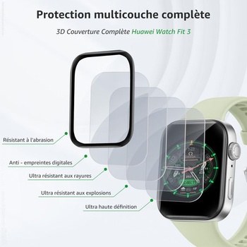 Tvrzené sklo Cable Leader pro Huawei Watch Fit 3 CBFR4, balení 2 kusů - Huawei Watch Fit 3 sklo