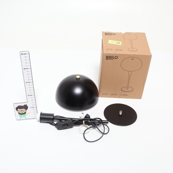 Stolová lampa Briloner, čierna, 35 cm