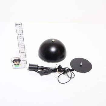 Stolová lampa Briloner, čierna, 35 cm