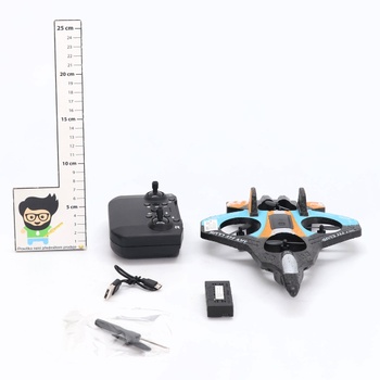 DEERC penové RC lietadlo pre deti, diaľkovo ovládané lietadlo s udržiavaním výšky, 3D prevrátenie a LED