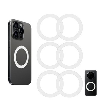 6 kusov kovových magnetických krúžkov pre MagSafe, biele