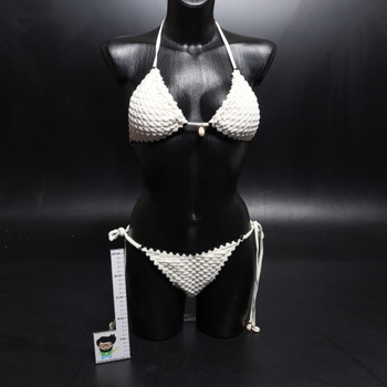 Dámske bikiny GORGLITTER s ramienkami na krk, 2dielna sada, farebné bloky, trojuholníkový top a tangá,