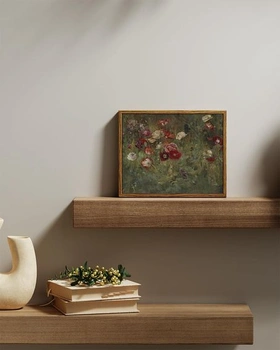 ARPEOTCY Obrazy na plátně s rámem, vintage nástěnné umění, klasická nástěnná dekorace do obývacího