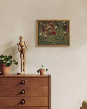 ARPEOTCY Obrazy na plátně s rámem, vintage nástěnné umění, klasická nástěnná dekorace do obývacího