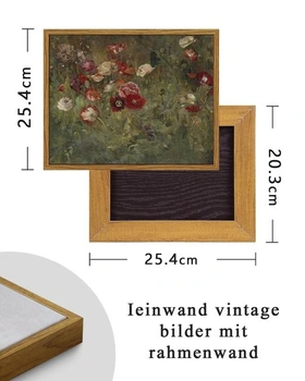 ARPEOTCY Obrazy na plátně s rámem, vintage nástěnné umění, klasická nástěnná dekorace do obývacího