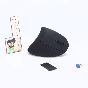 Bezdrôtová vertikálna ergonomická myš TECKNET 4800 DPI Bezdrôtová myš 4800 DPI Čierna