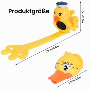 Dětský prodlužovací spínač na kohoutek, sada prodlužovacích spínačů na kohoutek Little Yellow Duck,
