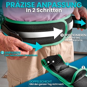 NativoDex Ortho Belt, ortopedický pás SI Joint pre ischias a sakroiliakálny kĺb, zelený, jedna