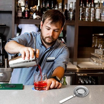 Dvoudílné sítko na koktejly Cerioll, nerezové barové sítko, barmanské sítko, profesionální