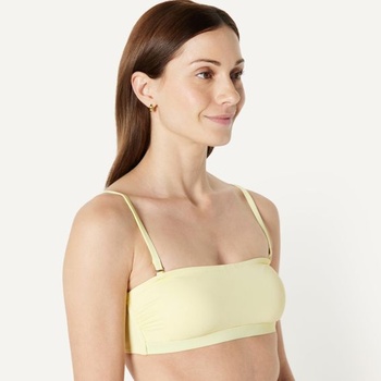 Dámsky plavecký top Amazon Essentials bandeau, veľkosť 38, svetlo žltý
