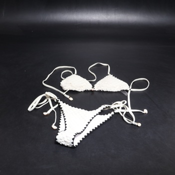 Dámske bikiny GORGLITTER s ramienkami na krk, 2dielna sada, farebné bloky, trojuholníkový top a tangá,