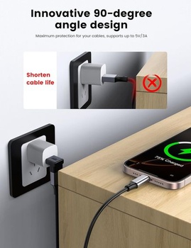 Adaptér MOGOOD 90 stupňov USB 3.2 10 Gb/s, 1 balenie, adaptér USB samec-samica, predlžovač USB OTG