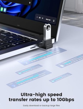 Adaptér MOGOOD 90 stupňov USB 3.2 10 Gb/s, 1 balenie, adaptér USB samec-samica, predlžovač USB OTG