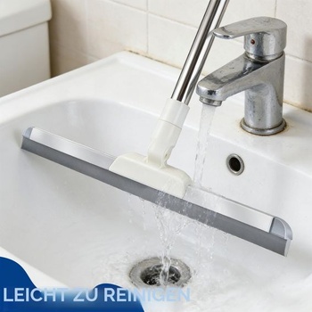 Stěrka na vodu 43 cm, podlahová stěrka, dlouhá nerezová rukojeť 119 cm, stěrka, podlahová, okenní