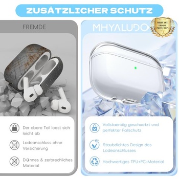 Kompatibilný s puzdrom AirPods Pro 2, puzdrom AirPods Pro B-White AirPods Pro 2 1