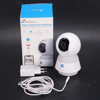 Vnútorná WiFi kamera NIVIAN 2K 4MP, 360 ° záber s AI a automatickým sledovaním, obojsmerným zvukom a