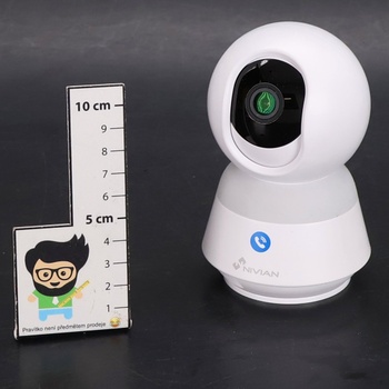 Vnútorná WiFi kamera NIVIAN 2K 4MP, 360 ° záber s AI a automatickým sledovaním, obojsmerným zvukom a