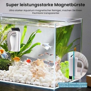 Magnetický čistič skiel akvárií 2 v 1 s odnímateľnou škrabkou