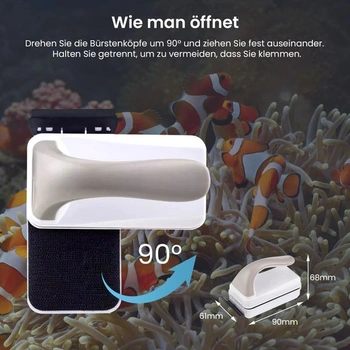 Magnetický čistič skiel akvárií 2 v 1 s odnímateľnou škrabkou