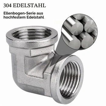 2 kusy 3/4palcového kolena z nerezové oceli 304, 90°, s vnitřním závitem 3/4