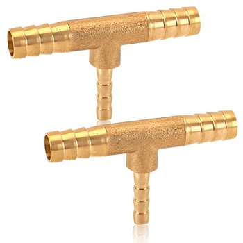 2 kusy T-kusu 8 x 6 x 8 mm, redukčného hrdla hadice s ozubeným spojom