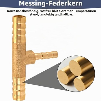 2 kusy T-kusu 8 x 6 x 8 mm, redukčního hrdla hadice s ozubeným spojem