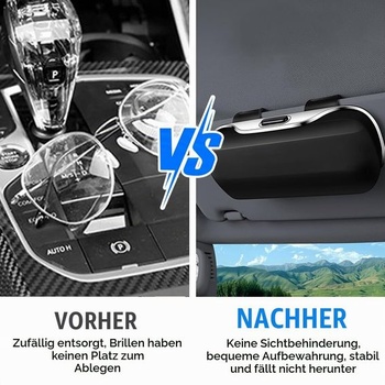 Držiak na okuliare do auta, Držiak na slnečné okuliare do auta, Puzdro na okuliare do auta so slnečnou