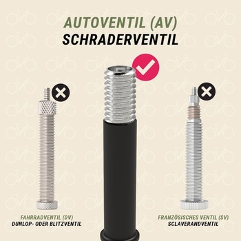 Vnútorná duša bicykla Prophete s ventilom Schrader 26 x 1,75 až 27,5 x 2,125 palca (odolná