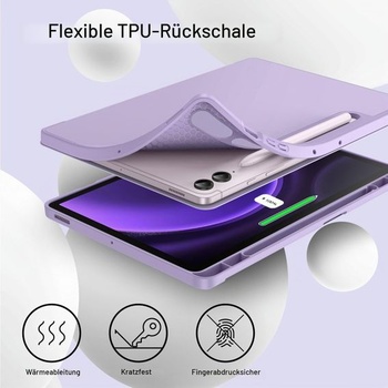 Puzdro JETech pre Samsung Galaxy Tab S9 FE Plus, svetlo fialové