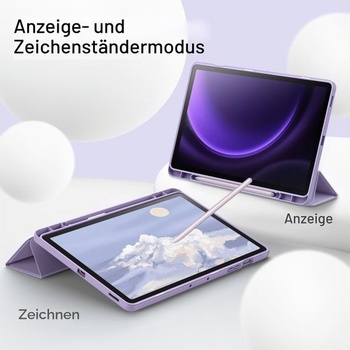 Pouzdro JETech pro Samsung Galaxy Tab S9 FE Plus, světle fialové