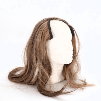 FESHFEN Clip-in predlžovanie vlasov, 60 cm 4 kusy dlhé vlnité blond predlžovanie vlasov syntetické