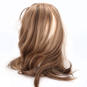 FESHFEN Clip-in predlžovanie vlasov, 60 cm 4 kusy dlhé vlnité blond predlžovanie vlasov syntetické