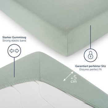 Blumtal® Premium napínacie prestieradlo 140x200 Matrac Jersey 1 balenie - Bavlnená prestieradlo s