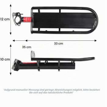 Nosič batožiny na bicykel, maximálna nosnosť 15 kg, nastaviteľný nosič batožiny zo zliatiny hliníka,