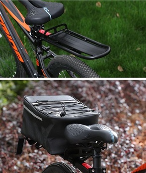 Nosič batožiny na bicykel, maximálna nosnosť 15 kg, nastaviteľný nosič batožiny zo zliatiny hliníka,