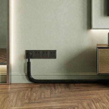 Mini samolepicí kabelový kanál, černý, s nůžkami – Flexibilní kabelový kanál pro skrytí kabelů,