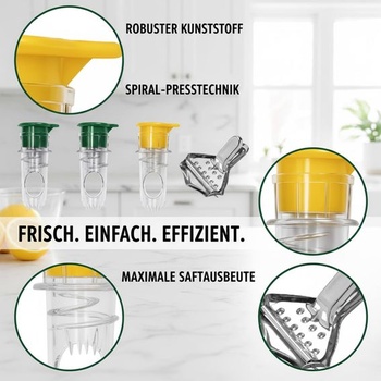 Odšťavovač citrónov, Giovanni's Juicer, 6dielna sada odšťavovačov citrónov, ručný lis na citrusy sa