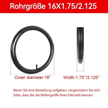 Duše 16x1,75/2,125, balení po 2 kusech, s ventilkem Schrader AV32mm