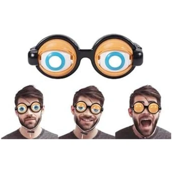 Zábavné žlté okuliare s bláznivými 3D očami – potreby na…