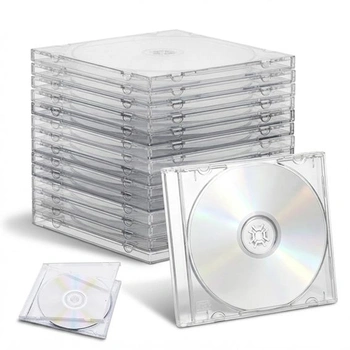 16dílná sada plastových obalů na CD, průhledných prázdných…