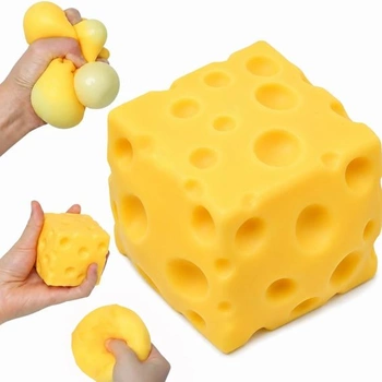 JoyLife Cheese Squishy, ​​7 cm syrová hračka proti stresu,…